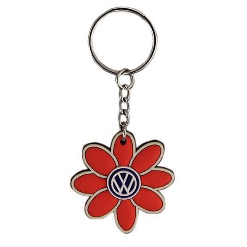 Vw volkswagen driver gear red flower daisy key chain keychain oem new drg018997