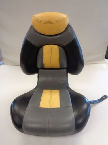 Ranger black / gray / yellow vinyl folding fishing seat marine boat