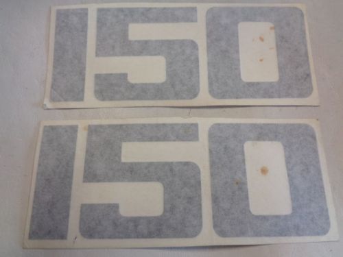 Number 150 decal pair ( 2 ) gray 6 5/8&#034; x 2 1/2&#034; marine boat