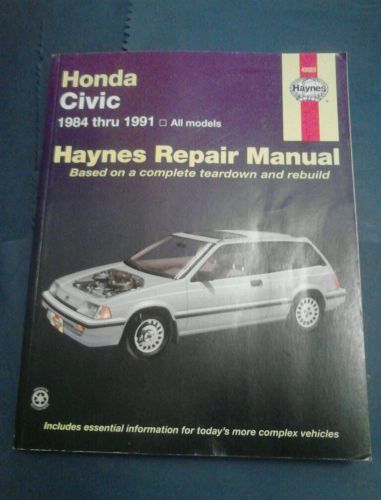 Honda civic 1984 thru 1991 haynes repair manual 42023