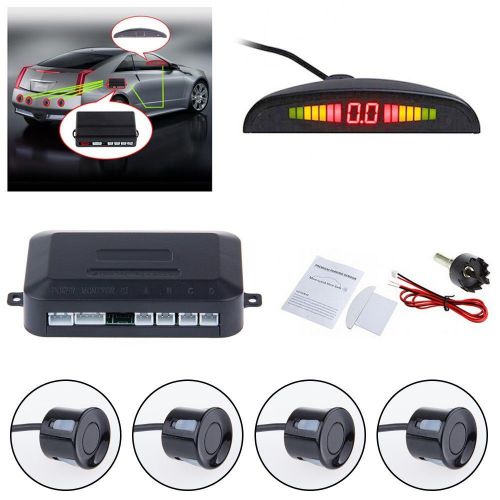 Led parking sensor 4 sensors 12v sensor reverse assistance backup radar monitor