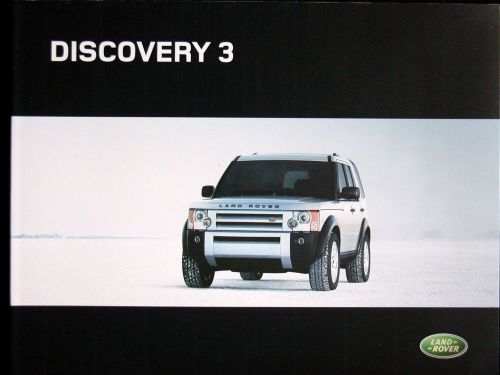 Land rover discovery 3 promo book brochure and 2006 price list
