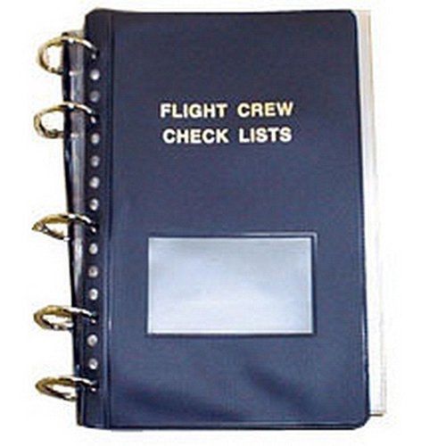 Skilcraft flight crew checklist binder - 5 fasteners, 25 sheet protectors, blue