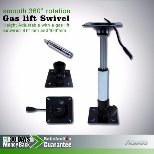 Aquos boat seat adjustable height power pedestal with seat mount 8.6"-10.9"