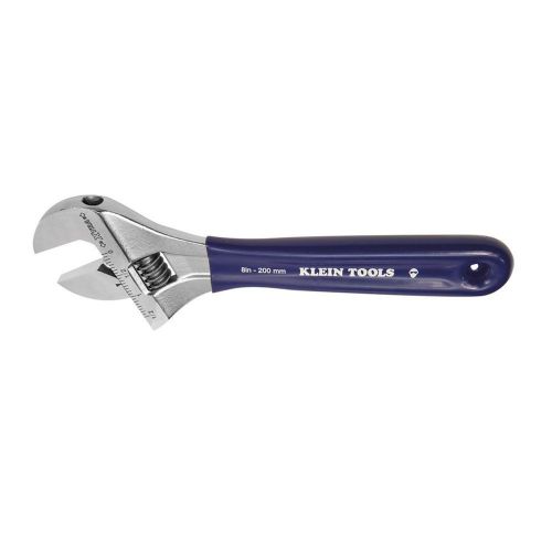 Klein tools d509-8 8-inch adjustable wrench with extra-wide jaw