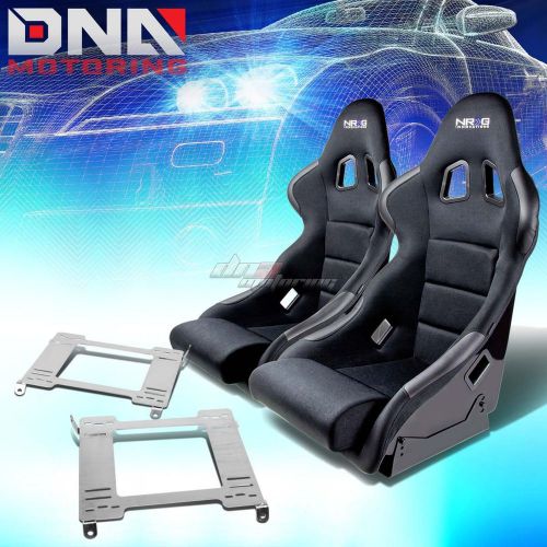 Buy NRG TYPER DEEP BUCKET RACING SEAT+FULL STAINLESS BRACKET FOR 9295
