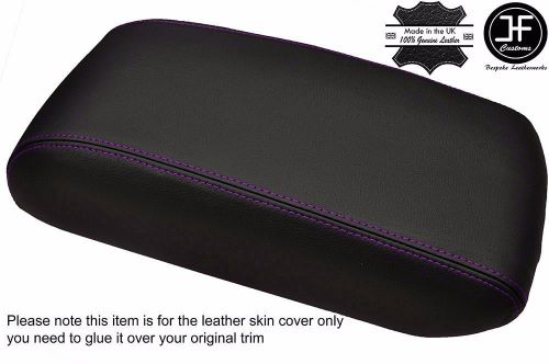 Purple stitch genuine leather armrest lid cover fits jeep grand cherokee 11-16