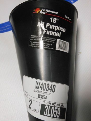 Performance tool 18" all purpose funnel atv motorcycle utv long reach in stock