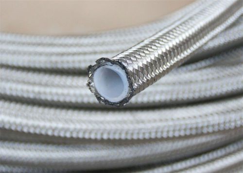 An-4 an4 stainless braided ptfe teflon fuel line oil gas hose 1m 3ft id=4.7mm