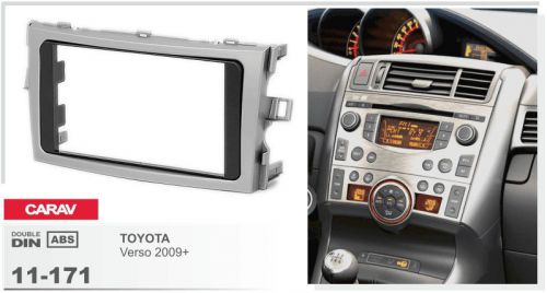 Carav 11-171 car radio fascia stereo trim dash kit for toyota verso 2009+ 2din
