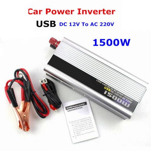 1x 1500W Power Inverter 12V DC to 220V AC Modified Sine Wave Converter Charger, US $45.99, image 1
