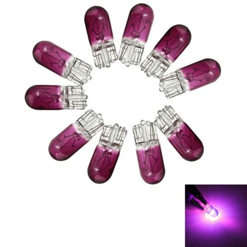 10pcs purple car 12v 5w t10 501 w5w dashboard pannel bulbs indicator lights lamp