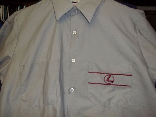&#034;lexus&#034; factory authorized work/shop/mechanic short sleeve shirt used/recycled