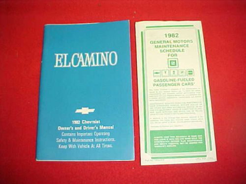 1982 chevrolet el camino original nos owners manual service guide 2 books 82 oem