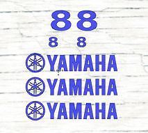 Yamaha 8 hp decal kit outboard decal sticker motor kit (6) total stickers