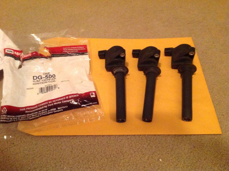 3 used motorcraft coil packs dg-500 1l8z-12029-ab