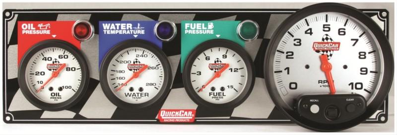 Quickcar 61-6042  gauge panels 5" tachometer 2 5/8" fuel/oil pressure -