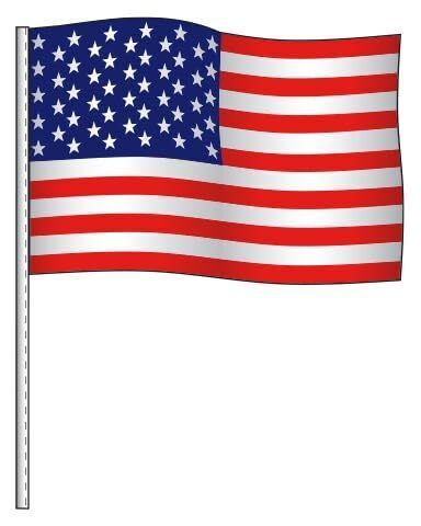 Supreme cloth antenna flags - 12" × 18" rectangular car flags with 32" sleeve