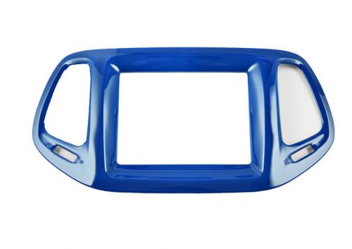 Middle Console Navigation Panel Trim Fit For Jeep Compass 2017-2020 Bright Blue, US $80.08, image 2