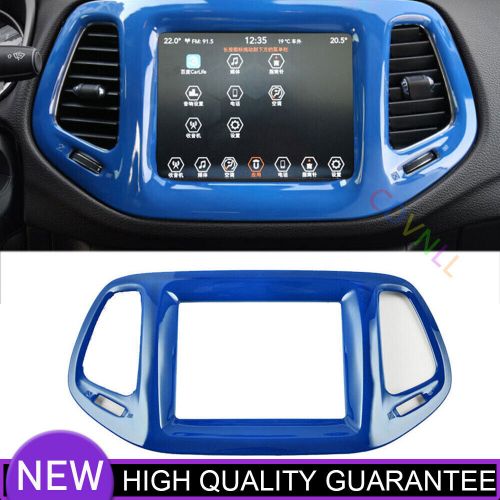 Middle Console Navigation Panel Trim Fit For Jeep Compass 2017-2020 Bright Blue, US $80.08, image 6