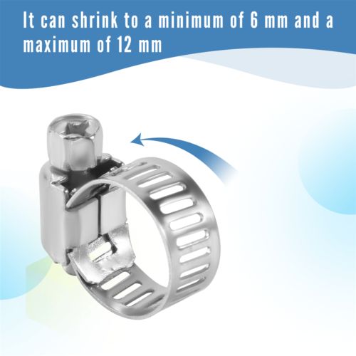 16pcs Stainless Steel Adjustable Car Fuel Hose Clamp Pipe Tight Cl1273-, US $, image 13