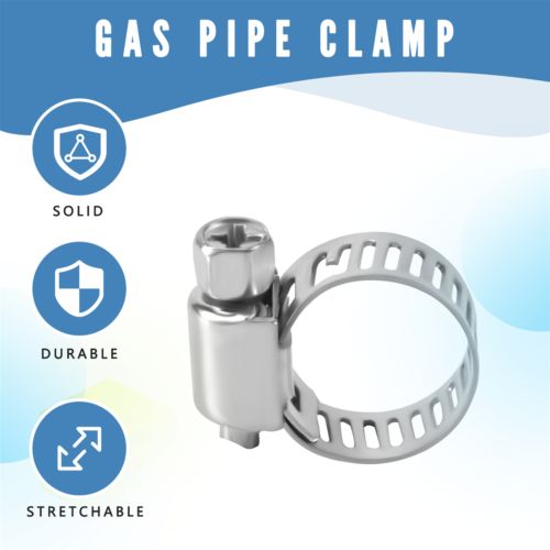 16pcs Stainless Steel Adjustable Car Fuel Hose Clamp Pipe Tight Cl1273-, US $, image 14