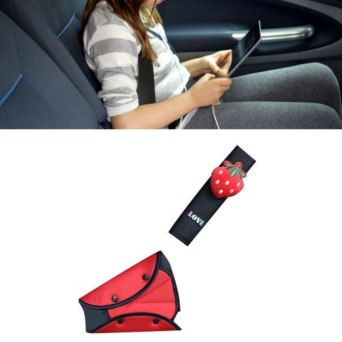 Strawberry Car Seatbelt Cushion Pad Cute Soft Thick Polyester Kids Car Seat Stri, US $15.74, image 2