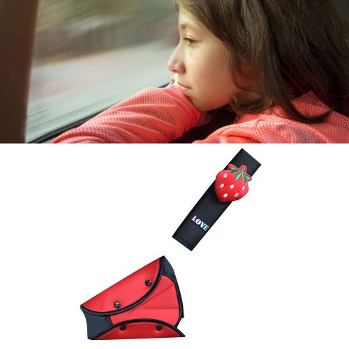 Strawberry Car Seatbelt Cushion Pad Cute Soft Thick Polyester Kids Car Seat Stri, US $15.74, image 7