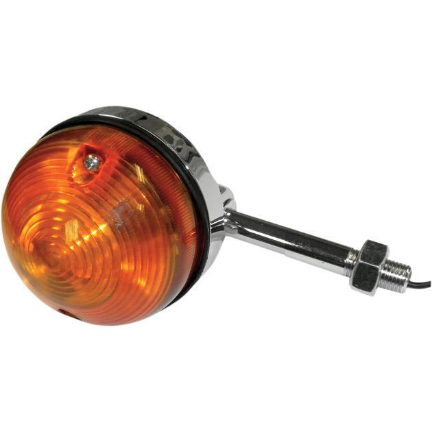 K&s dot lucas type short stem turn signal 12v 23w chrome amber