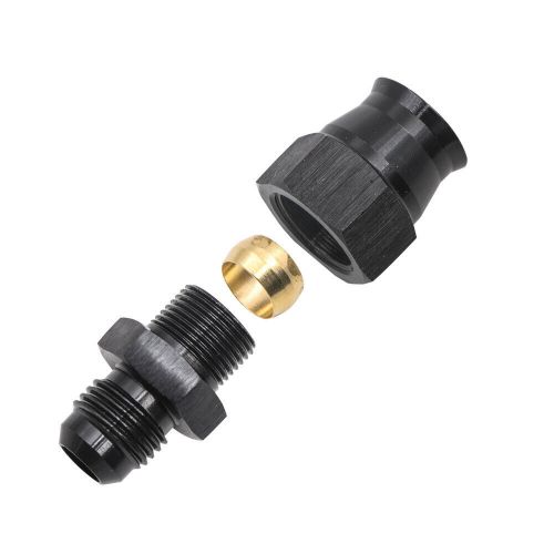 2pcs 5/16"3/8"tube to an6 male adapter fitting with brass ferrule hardline a