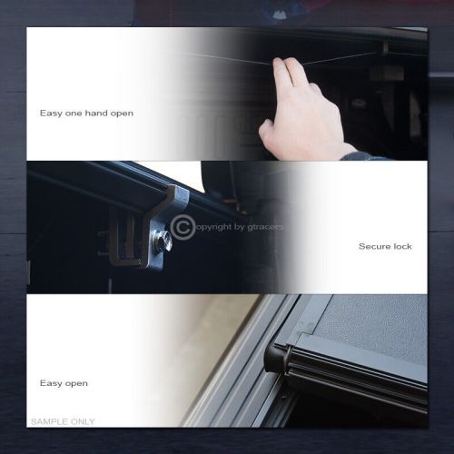 For 2004-2014 ford f150 6.5&#039;/78&#034; bed low profile hard tri fold tonneau cover+led