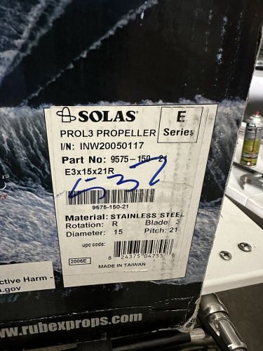 Solas Prop Rubex Pro L3 E3x15x21 R #9575-150-21, US $400.00, image 4