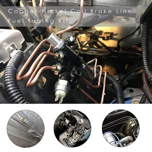 Copper Nickel 25 Ft Roll Coil 3/16inch Brake Line Tubing 16Pcs Nut Fittings, US $27.00, image 3