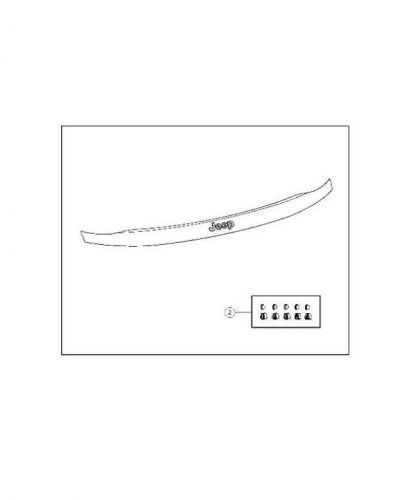 Genuine Mopar Hood Deflector Attachment Kit 68145589AA, US $30.61, image 5