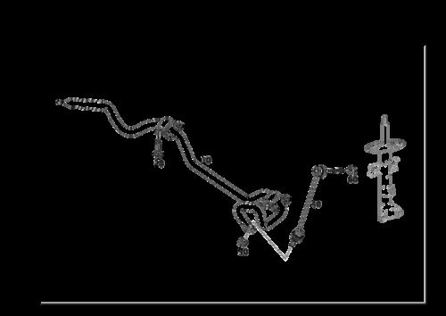 Genuine mercedes-benz torsion bar linkage 222-320-10-89