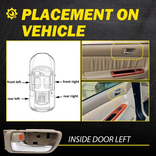 2PC Beige Inner Door LH Handle Armrest For Toyota 05-06 Camry Base 02-06 Camry B, US $24.19, image 2