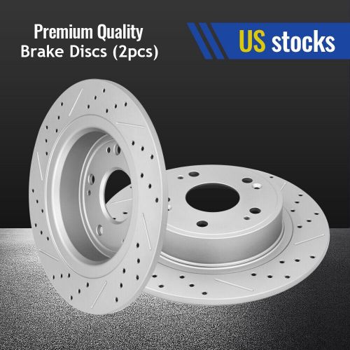 282mm Rear Slotted Drilled Disc Rotors for Honda Accord Acura TSX 2009-2014, US $52.99, image 7