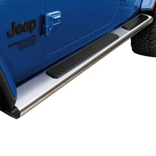 82215329ab tubular side steps chrome jeep wrangler jl 4-door (2018-2024) mopar o