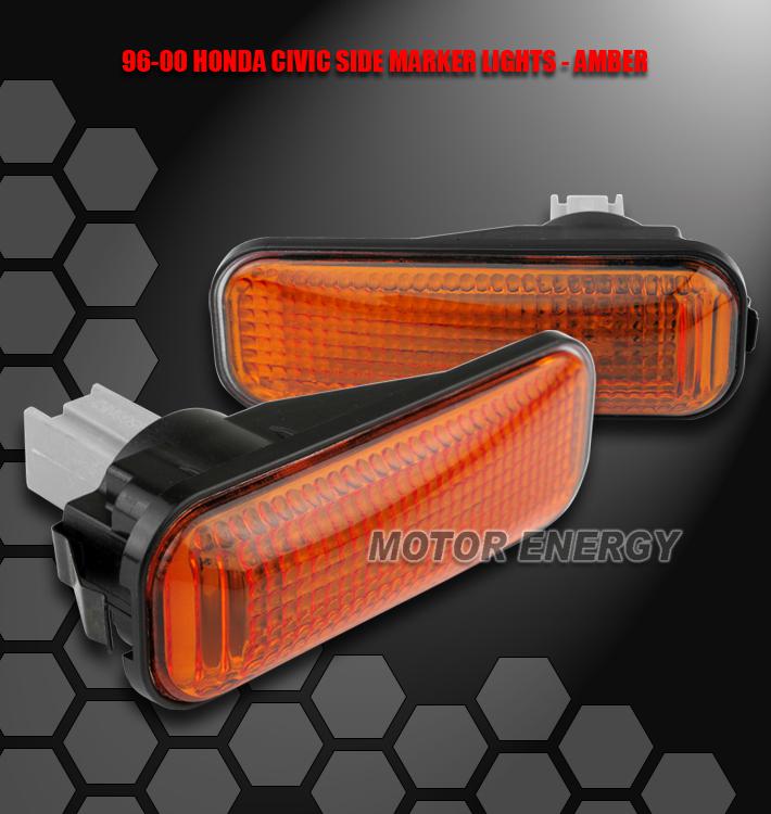 Buy 9600 HONDA CIVIC FRONT SIDE MARKER SIGNAL LIGHTS LAMPS JDM AMBER