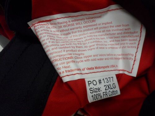 RaceQuip 110017RQP 110 Series 1-Piece Fire Suit, SFI-1, Red, 2XL, US $155.00, image 6