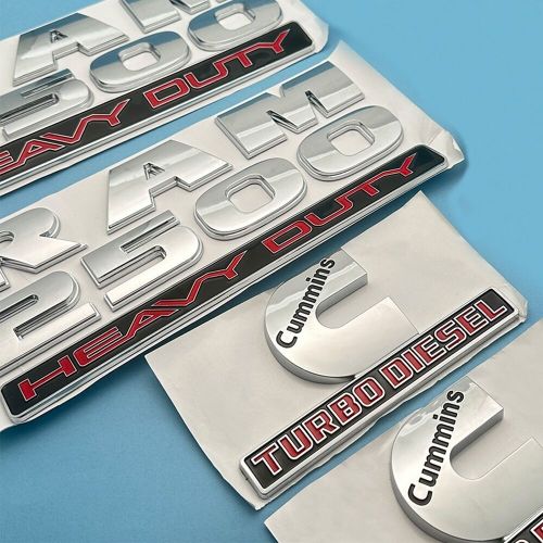 4x Fender Door Emblem For RAM 2500 Heavy Duty Cummins Turbo Diesel Badges Chrome, US $43.99, image 3