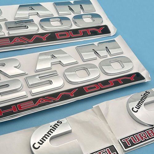 4x Fender Door Emblem For RAM 2500 Heavy Duty Cummins Turbo Diesel Badges Chrome, US $43.99, image 5