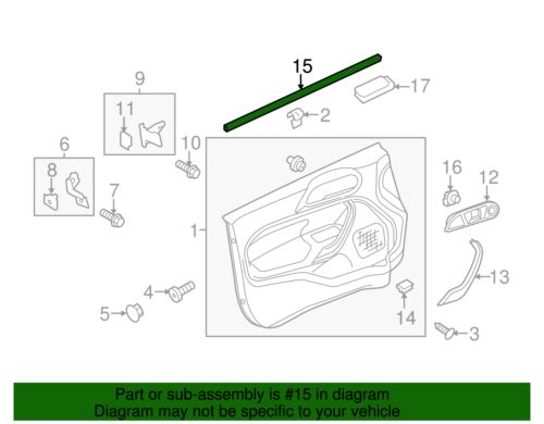 2011-2019 Ford Fiesta Belt Molding - Left Front Driver, US $83.80, image 4