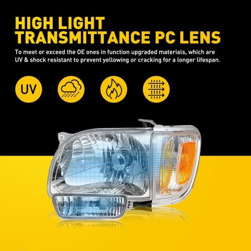 For 2001-2004 Toyota Tacoma Chrome Headlights Assemblies & Left Right Side, US $80.99, image 15