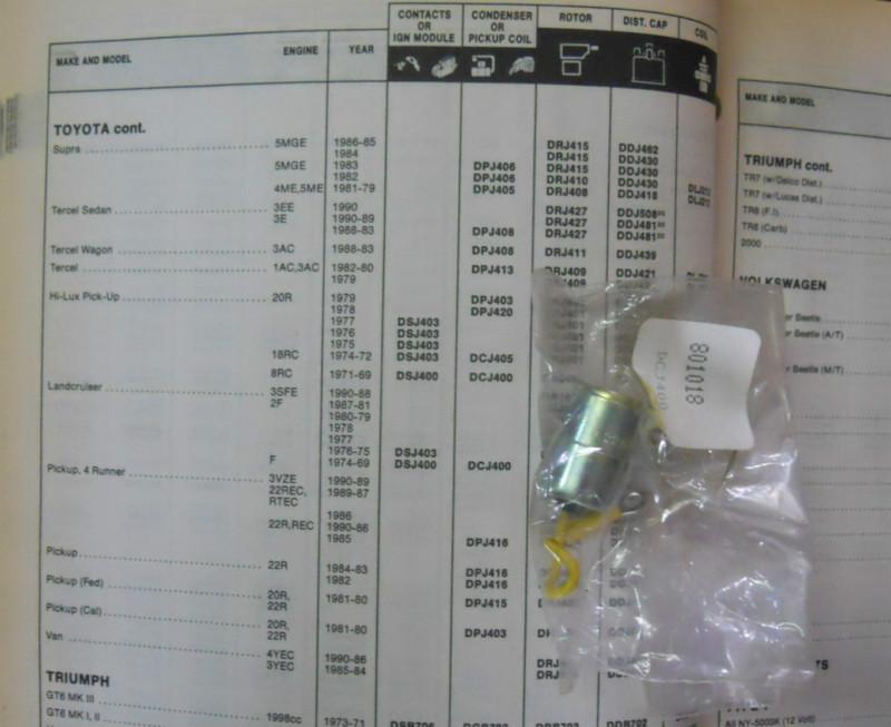 Lucas distributor condenser to 1969-1971 toyota hilux & 69-74 land cruiser ---->