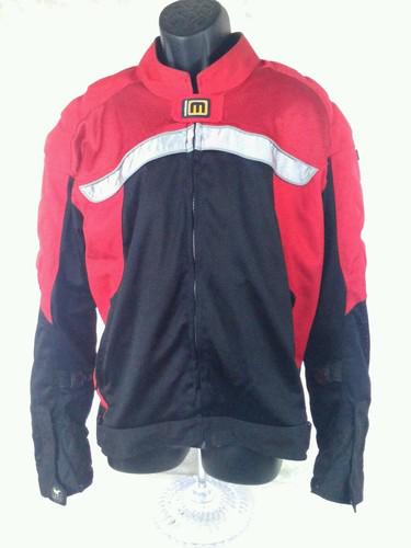 Mens motorcycle jacket motoboss red sharp 2xl