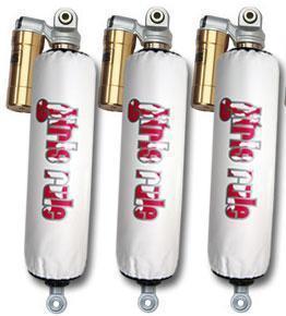 White shock covers honda trx 250 300 400 ex trx300 r trx400 girls rule (set 3)