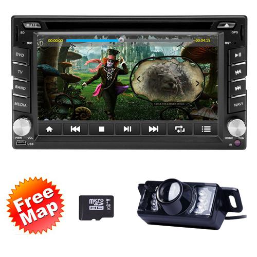 6.2" 2din double din gps navigation car dvd stereo touch player bluetooth audio