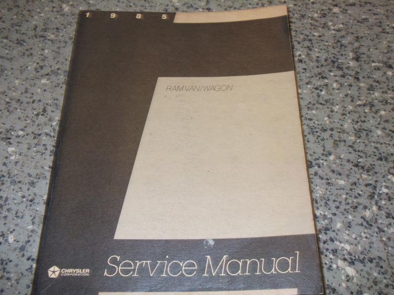 1985 dodge ram van wagon service repair shop manual rwd oem factory book 85