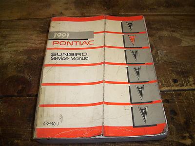 1991 pontiac sunbird factory issue repair manual
